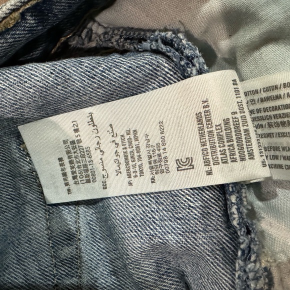 Abercrombie & Fitch 100% Cotton high rise straight leg Distressed jeans 30 x 32 - Picture 9 of 11